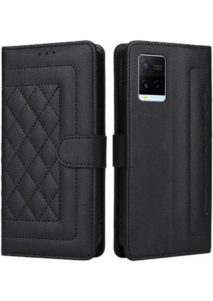 Vivo Y21 Için Flip CASE/Y33S Basit Iş Flip Kapak Kılıf Cüzdan (Yurt Dışından)