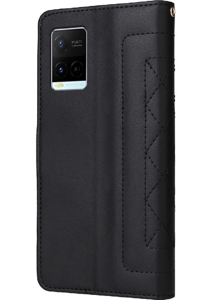 Vivo Y21 Için Flip CASE/Y33S Basit Iş Flip Kapak Kılıf Cüzdan (Yurt Dışından) modelleri