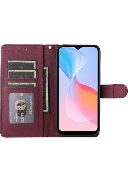 Vivo Y21 Için Flip CASE/Y33S Basit Iş Flip Kapak Kılıf Cüzdan (Yurt Dışından)