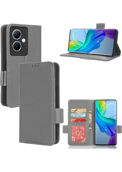 Vivo V29 Lite 5g Için Kılıf Pu Deri Yan Toka Kart Yuvaları Tutucu Cüzdan (Yurt Dışından)