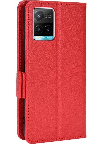 Vivo Y21/Y21S/Y33S Pu Deri Kart Yuvaları Tutucu Cüzdan Manyetik (Yurt Dışından) modelleri