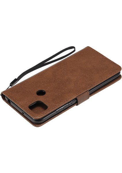 Kart Yuvası ile Xiaomi Redmi 9c Için Flip Case Iş Cüzdan Telefon Kılıfı (Yurt Dışından)