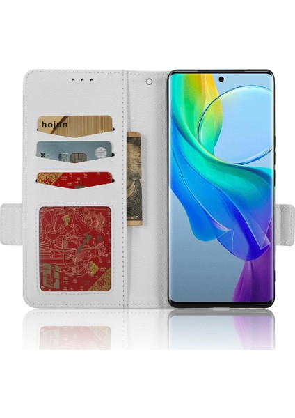 Vivo V29 Lite 5g Için Kılıf Pu Deri Yan Toka Kart Yuvaları Tutucu Cüzdan (Yurt Dışından)