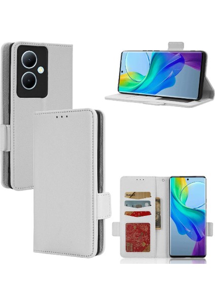 Vivo V29 Lite 5g Için Kılıf Pu Deri Yan Toka Kart Yuvaları Tutucu Cüzdan (Yurt Dışından)