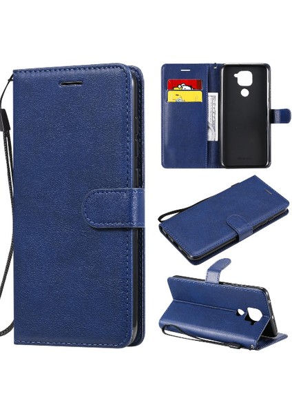 Xiaomi Redmi Not 9 Için Flip Case Klasik Düz Renk Iş Cüzdan Kılıf (Yurt Dışından)