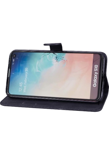 Samsung Galaxy S10 Flip Telefon Kılıfı Deri Cüzdan Kickstand (Yurt Dışından)