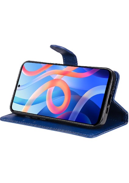 Xiaomi Poco M4 Pro 5g Için Flip Case Yüksek Kalite Deri Kart Yuvası ile (Yurt Dışından)