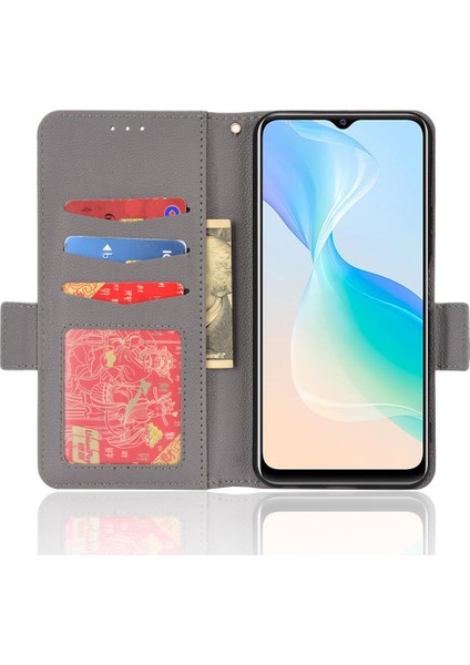 Vivo Y21/Y21S/Y33S Pu Deri Kart Yuvaları Tutucu Cüzdan Manyetik (Yurt Dışından) fırsatları