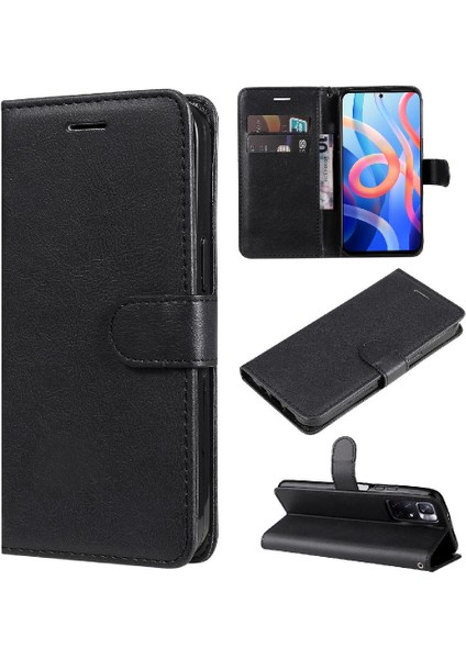 Xiaomi Poco M4 Pro 5g Için Flip Case Yüksek Kalite Deri Kart Yuvası ile (Yurt Dışından)