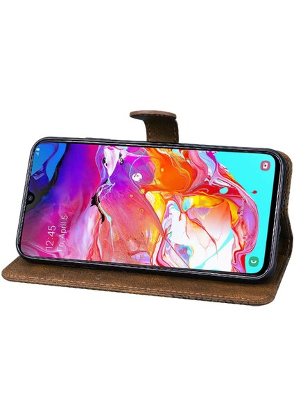 Samsung Galaxy A70 Flip Telefon Kılıfı Için Kart Yuvası Standı ile Büyük (Yurt Dışından)