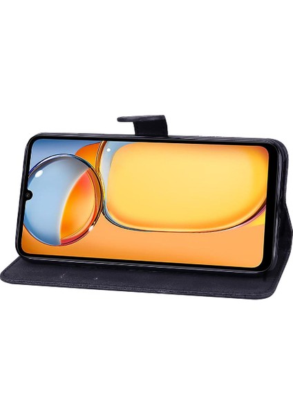 Xiaomi Poco C65 Büyük Kelebek Deri Cüzdan Kart Yuvası ile (Yurt Dışından)