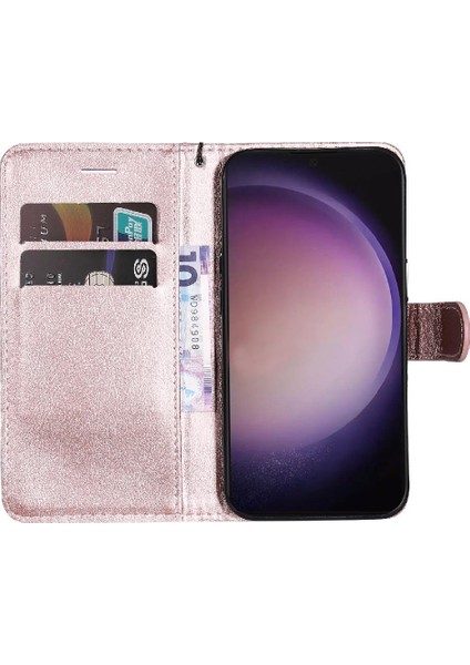 Kart Yuvası Klasik Düz Renk ile Samsung Galaxy S24 Ultra Için Flip Case (Yurt Dışından) fırsatları