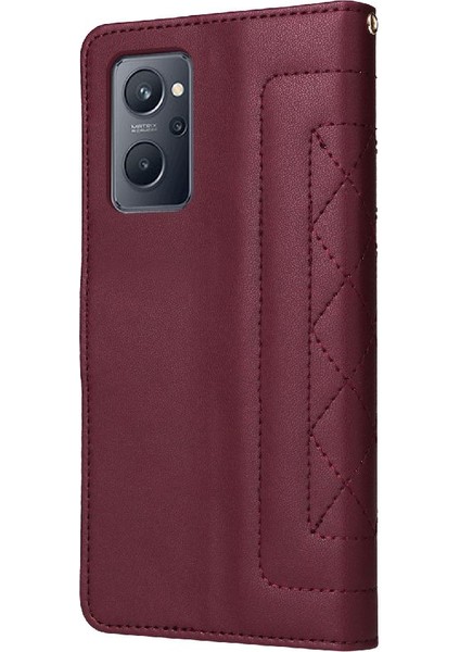Realme 9i Basit Iş Darbeye Deri Çanta Cüzdan Için Flip Case (Yurt Dışından) modelleri