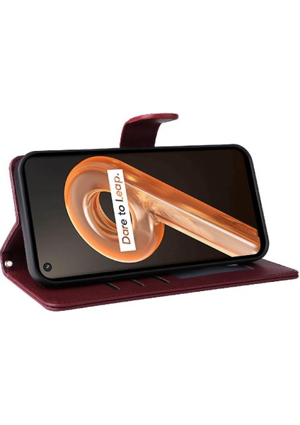 Realme 9i Basit Iş Darbeye Deri Çanta Cüzdan Için Flip Case (Yurt Dışından) fırsatları