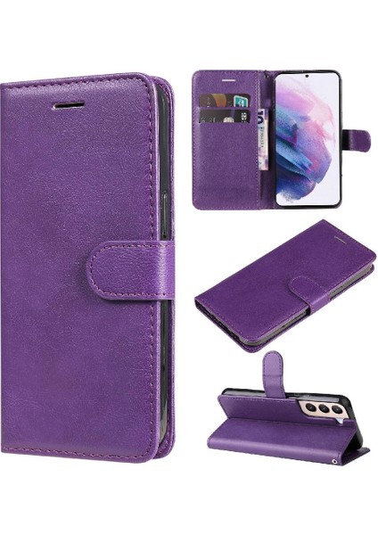 Manyi Mall Samsung Galaxy S22 Artı Klasik Düz Renk Iş Cüzdan Için Flip Case (Yurt Dışından)