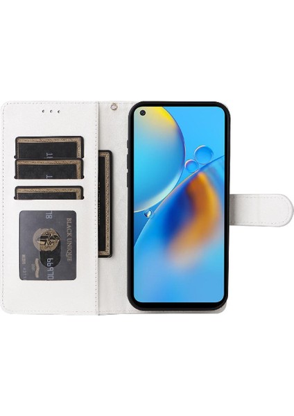 Manyi Mall Oppo F19 Basit Iş Darbeye Dayanıklı Cüzdan Deri Kılıf Için Flip Case (Yurt Dışından)