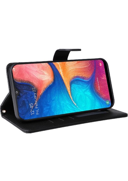 Manyi Mall Samsung Galaxy A20 Için Flip CASE/A30 Darbeye Basit Iş Deri (Yurt Dışından)