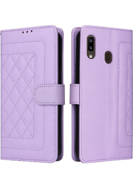 Samsung Galaxy A20 Için Flip CASE/A30 Darbeye Basit Iş Deri (Yurt Dışından)