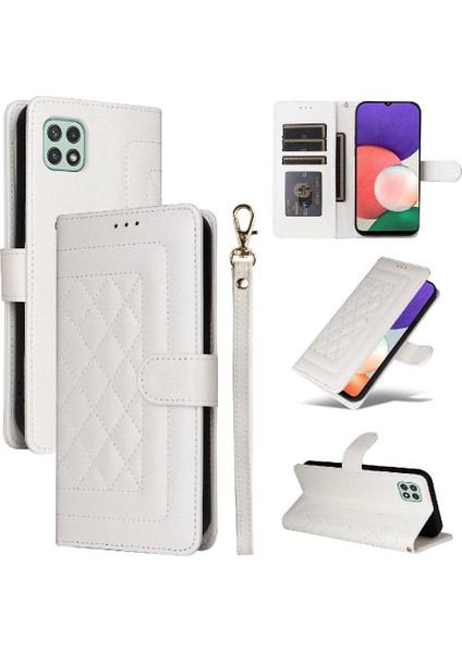 Samsung Galaxy A22 5g Için Flip Case Darbeye Basit Iş Cüzdan (Yurt Dışından) indirimleri