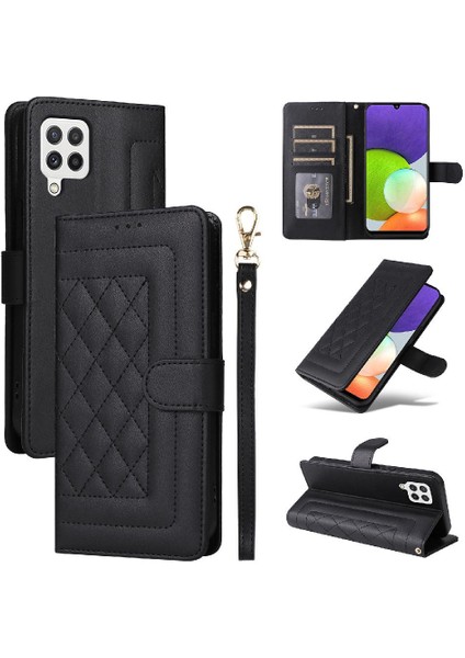Samsung Galaxy A22 4g Için Flip Case Basit Iş Kapak Deri (Yurt Dışından) modelleri