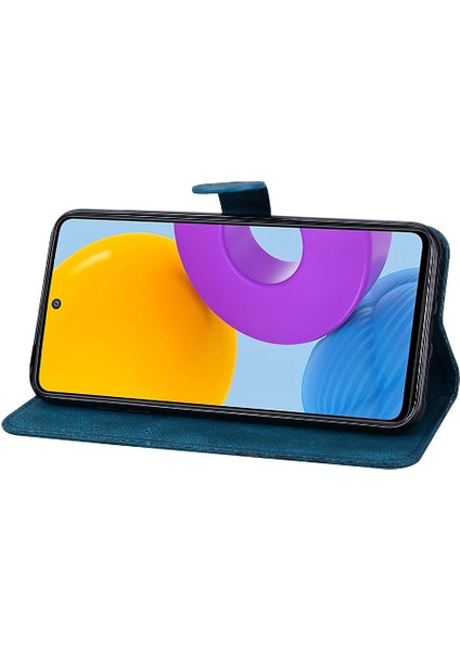 Samsung Galaxy M52 5g Için Kılıf Kart Yuvası Standı Deri ile Büyük Kelebek (Yurt Dışından)