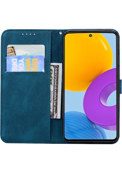 Samsung Galaxy M52 5g Için Kılıf Kart Yuvası Standı Deri ile Büyük Kelebek (Yurt Dışından)