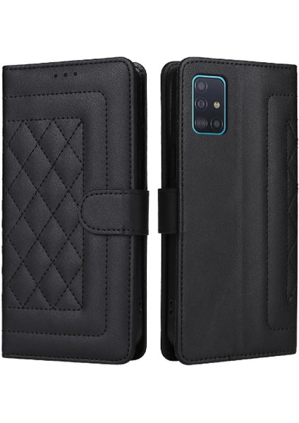 Manyi Mall Samsung Galaxy A51 Cüzdan Için Flip Case Basit Iş Darbeye Dayanıklı Kapak (Yurt Dışından)