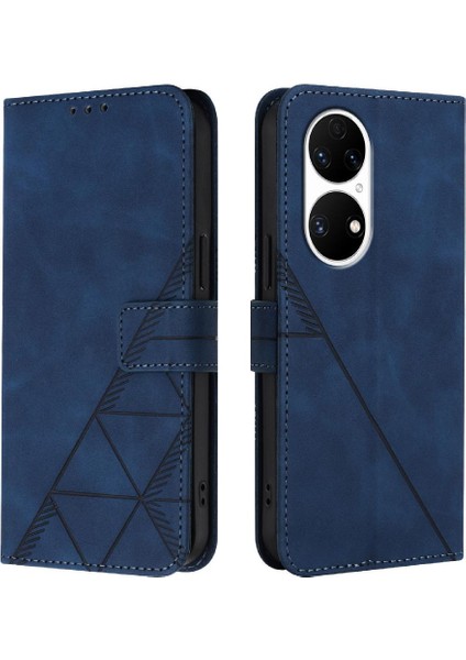 Huawei P50 Pro Kredi Kartı Tutucu Cüzdan Kapak Flip Folio Kitap Pu (Yurt Dışından)