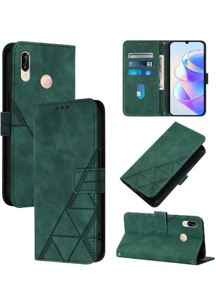 Huawei P20 Lite Için Kılıf Pu Deri Flip Folio Kitap Koruyucu Cüzdan Kart (Yurt Dışından)