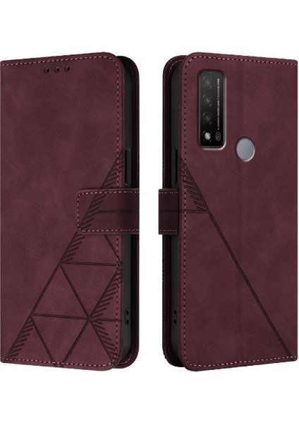 Tcl 20R Flip Folio Kitap Koruyucu Pu Deri Kredi Kartı Tutucu Için Kılıf (Yurt Dışından)