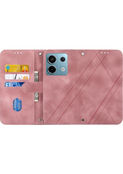 Xiaomi Redmi Not 13 Için Filp Durumda 5g Kickstand Kredi Kartı Tutucu Pu Anti (Yurt Dışından)