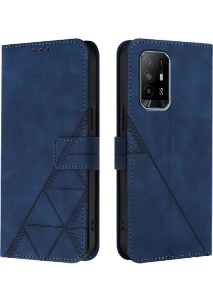 Oppo Için Kılıf A74 4G/A95 4g Cüzdan Kapak Pu Deri Kredi Kartı Tutucu (Yurt Dışından)