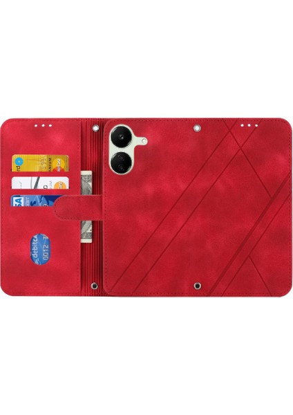 Xiaomi Poco C65 Kredi Kartı Tutucu Için Filp Durumda Tam Koruma Anti Pu (Yurt Dışından)