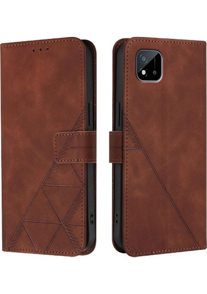 Realme C21 Için KILIF/C20 Kredi Kartı Tutucu Cüzdan Kapak Flip Folio Kitap Pu (Yurt Dışından)