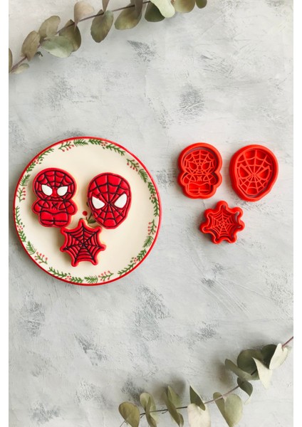 Mini Spiderman Hamur Şekillendirici Seti/kurabiye/seramik/oyun/şeker/polimer Kil Hamurları