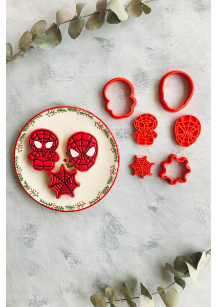 Mini Spiderman Hamur Şekillendirici Seti/kurabiye/seramik/oyun/şeker/polimer Kil Hamurları