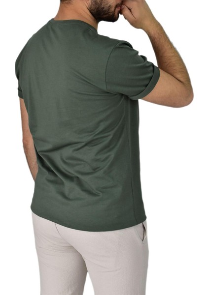 Erkek Sıfır Yaka Cepli Tişört 10400 BGL-ST03794