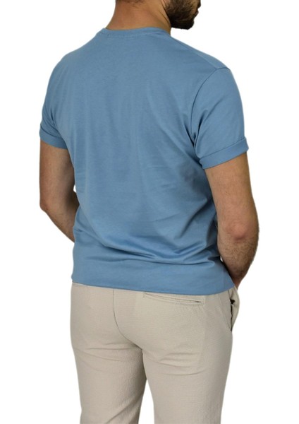 Erkek Sıfır Yaka Cepli Tişört 10400 BGL-ST03794