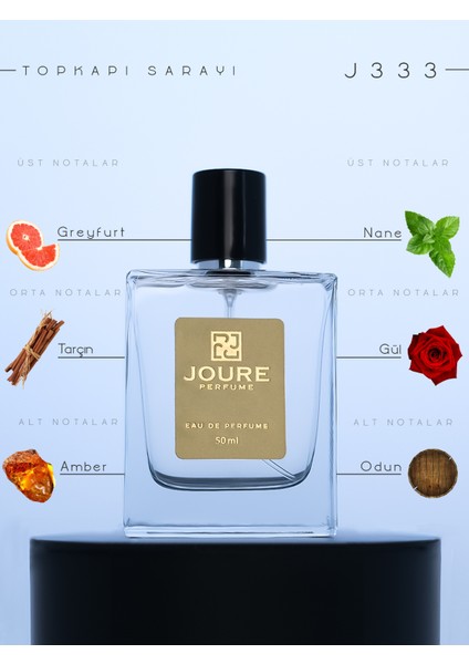 J333 - Oryantal Baharatlı Odunsu Kokulu 50ML Çok Kalıcı Erkek Parfüm