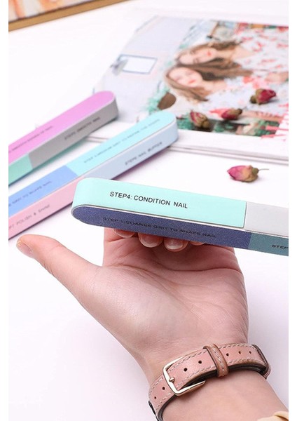 Tırnak Parlatıcı Tırnak Törpüsü 7 Yönlü Kağıt Törpü Manikür Pedikür Törpüsü Parlatıcı 1 Adet indirimleri