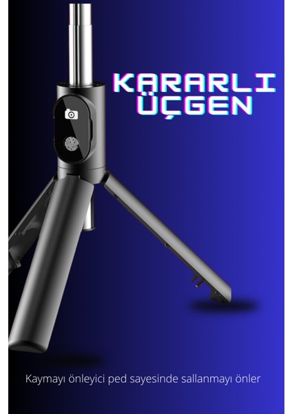 ZP23 Ayarlanabilir Bt 4.0 Kontrollü Tripodlu Selfie Çubuğu