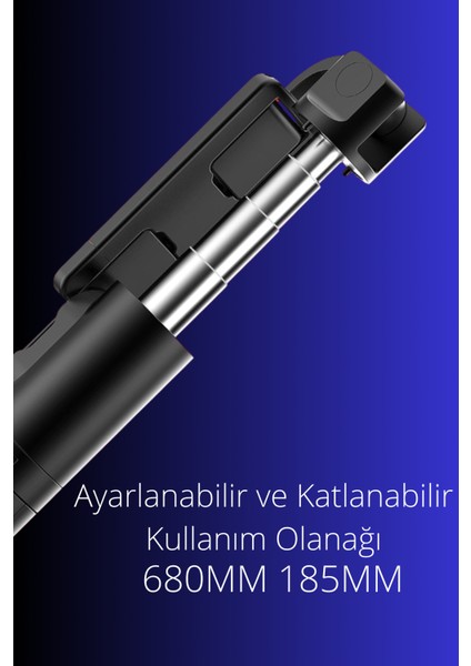 ZP23 Ayarlanabilir Bt 4.0 Kontrollü Tripodlu Selfie Çubuğu