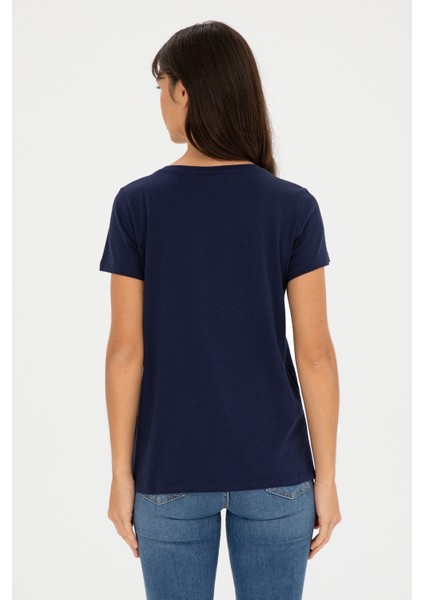 Kadın Lacivert Tişört Basic 50280036-VR033 indirimleri