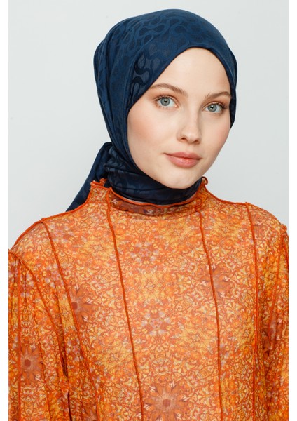 Gece Mavi Bloom Desen Şal modelleri