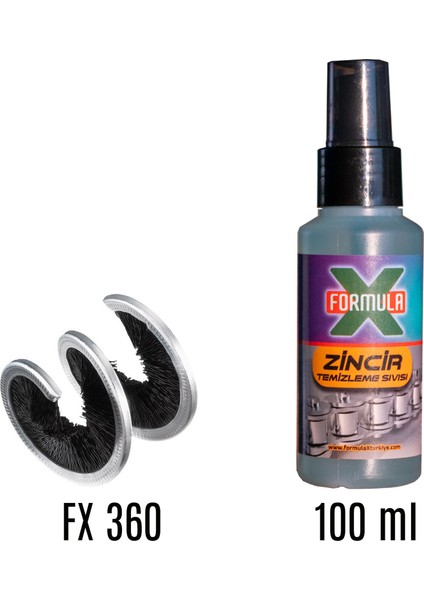 Formula x Bisiklet Zincir Bakım Seti (360° Fırça + 100ML Temizleme Sıvısı)