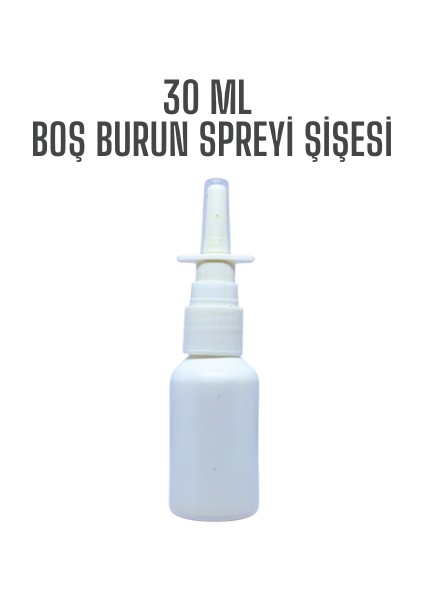 Boş Burun Spreyi Şişesi ve spreyleme aparatı, 30 cc, 1 adet