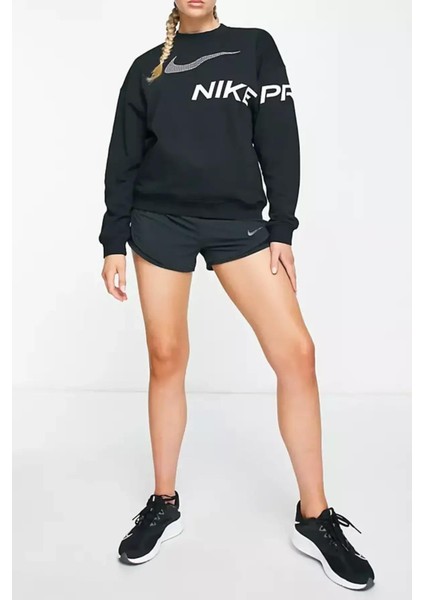 Dri-Fit Get Fit French Terry Graphic Bol Kesim Siyah Kadın Sweatshrit fırsatları
