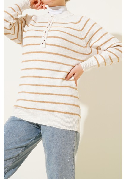 15808 Düğmeli Kazak - Bisküvi fiyatları