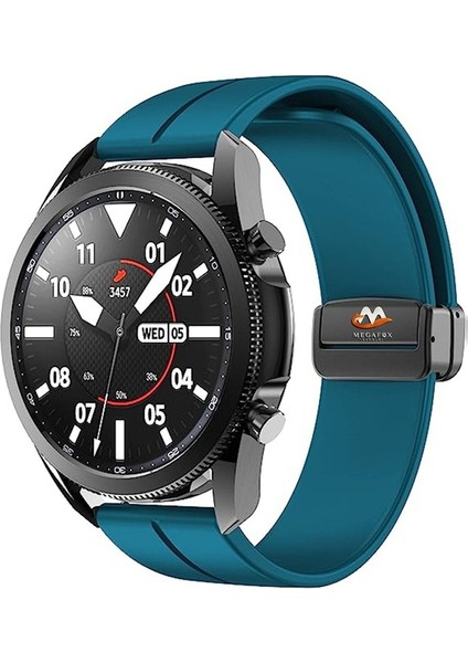 Amazfit Gts 3/ Gts 4 Mini Uyumlu Kordon Silikon Magnetik Mıknatıslı Tokalı Spor Kayış, Turkuaz fiyatları