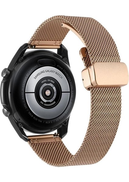 Amazfit Gtr Uyumlu Kordon Paslanmaz Hasır Metal Magnetik Kayış, Rose Gol fiyatları